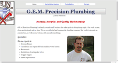 Desktop Screenshot of gemprecisionplumbing.com